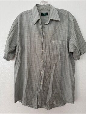 Septwolves Men's Casual Short-Sleeve Button-Down Shirt - Light Gray Plaid